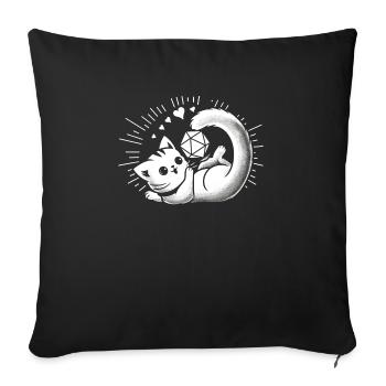 Role Playing Game RPG Master Video Game Gamer - Sofa pillowcase 17,3'' x 17,3'' (45 x 45 cm) - black - Front