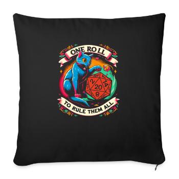 Role Playing Game RPG Master Video Game Gamer - Sofa pillowcase 17,3'' x 17,3'' (45 x 45 cm) - black - Front