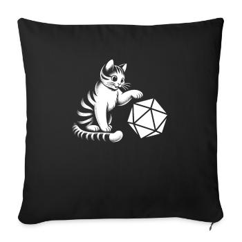 Role Playing Game RPG Master Video Game Gamer - Sofa pillowcase 17,3'' x 17,3'' (45 x 45 cm) - black - Front