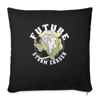 Chasseurs d’orages du futur - Cloudgazer Weatherman - Housse de coussin décorative 45 x 45 cm - noir - Devant
