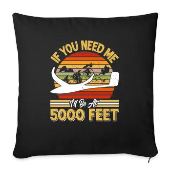 Planeur - Housse de coussin décorative 45 x 45 cm - noir - Devant