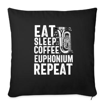 Funny Euphonium Player For Men Women Euphonist - Sofa pillowcase 17,3'' x 17,3'' (45 x 45 cm) - black - Front