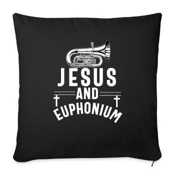 Funny Euphonium Player For Men Women Euphonist - Sofa pillowcase 17,3'' x 17,3'' (45 x 45 cm) - black - Front