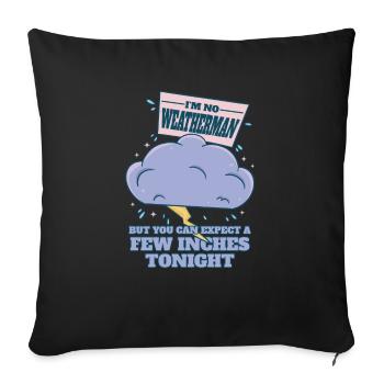 Je ne suis pas un météorologue - attendez-vous à ce qu’il y en ait quelques-uns - Housse de coussin décorative 45 x 45 cm - noir - Devant