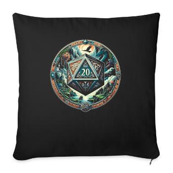 Role Playing Game RPG Master Video Game Gamer - Sofa pillowcase 17,3'' x 17,3'' (45 x 45 cm) - black - Front