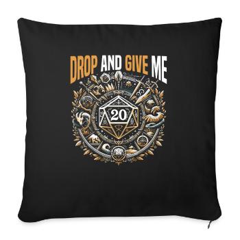 Role Playing Game RPG Master Video Game Gamer - Sofa pillowcase 17,3'' x 17,3'' (45 x 45 cm) - black - Front