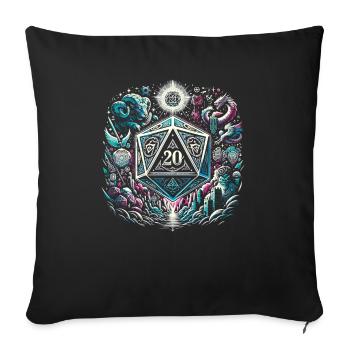 Role Playing Game RPG Master Video Game Gamer - Sofa pillowcase 17,3'' x 17,3'' (45 x 45 cm) - black - Front