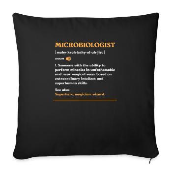 Microbiologist Definition Science Microbiology - Sofa pillowcase 17,3'' x 17,3'' (45 x 45 cm) - black - Front