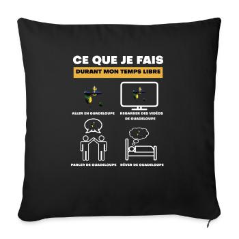 Guadeloupe in der Freizeit - Sofakissenbezug 45 x 45 cm - Schwarz - Vorne