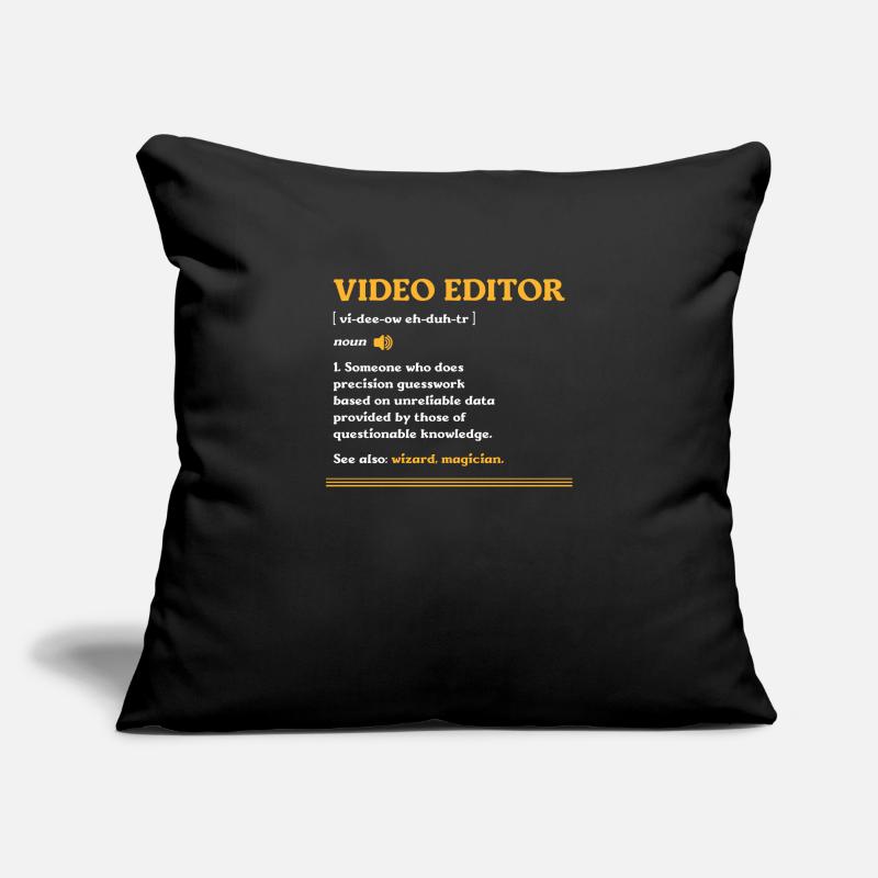 Video Editor Someone Who Does Precision Guesswork Sofa pillowcase 17,3'' x 17,3'' (45 x 45 cm)