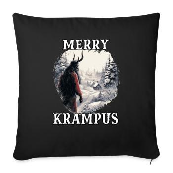 Krampus T | Krampus costume Kramperl | Santa Claus - Housse de coussin décorative 45 x 45 cm - noir - Devant