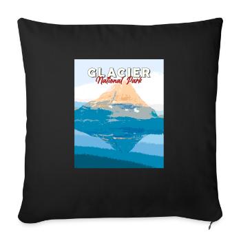 Parc national des Glaciers, Colombie-Britannique, Canada - Housse de coussin décorative 45 x 45 cm - noir - Devant