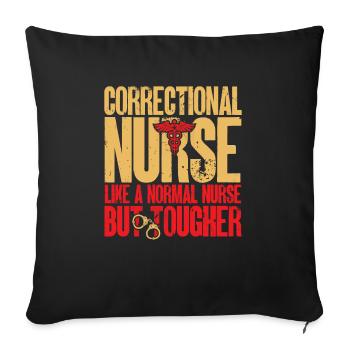 Pénitencier d’infirmières - Housse de coussin décorative 45 x 45 cm - noir - Devant