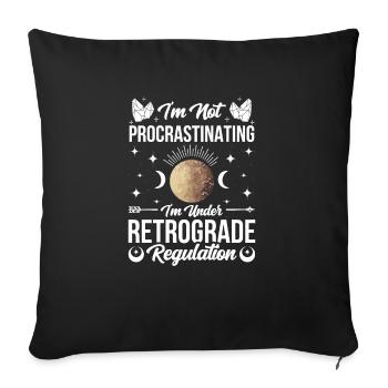 Retrograde planets Mercury retrograde - Sofa pillowcase 17,3'' x 17,3'' (45 x 45 cm) - black - Front