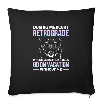 Planètes rétrogrades Mercure rétrograde - Housse de coussin décorative 45 x 45 cm - noir - Devant