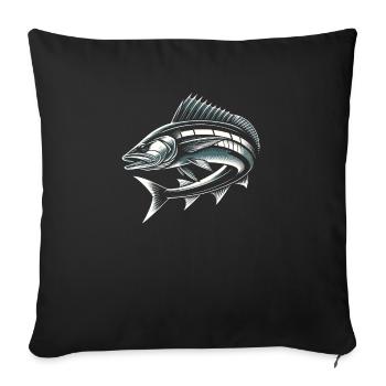 Cobia Fishing Lover Fish Catcher Fisher Fisherman - Sofa pillowcase 17,3'' x 17,3'' (45 x 45 cm) - black - Front