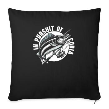 Cobia Amateur De Pêche Attrapeur De Poissons Pêcheur Pêcheur - Housse de coussin décorative 45 x 45 cm - noir - Devant