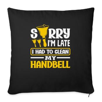 Choral Musical Instrument Hand Bell - Sofa pillowcase 17,3'' x 17,3'' (45 x 45 cm) - black - Front