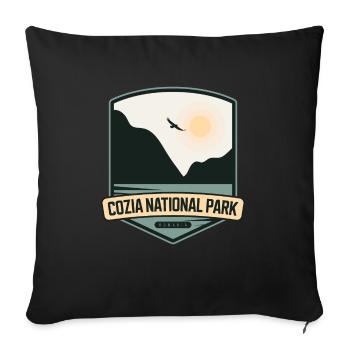 Parc national de Cozia – Roumanie - Housse de coussin décorative 45 x 45 cm - noir - Devant