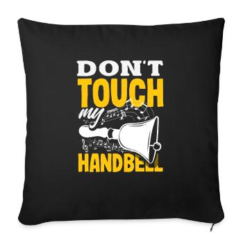 Choral Musical Instrument Hand Bell - Sofa pillowcase 17,3'' x 17,3'' (45 x 45 cm) - black - Front