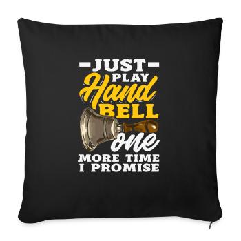 Choral Musical Instrument Hand Bell - Sofa pillowcase 17,3'' x 17,3'' (45 x 45 cm) - black - Front