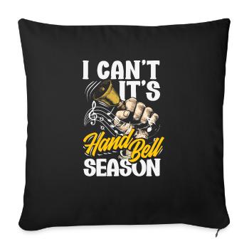 Choral Musical Instrument Hand Bell - Sofa pillowcase 17,3'' x 17,3'' (45 x 45 cm) - black - Front