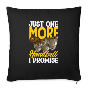 Choral Musical Instrument Hand Bell - Sofa pillowcase 17,3'' x 17,3'' (45 x 45 cm) - black - Front
