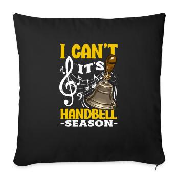 Choral Musical Instrument Hand Bell - Sofa pillowcase 17,3'' x 17,3'' (45 x 45 cm) - black - Front