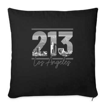 Los Angeles, California, LA - Sofa pillowcase 17,3'' x 17,3'' (45 x 45 cm) - black - Front