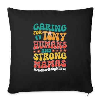 Infirmière Bébé Maternité Infirmière - Housse de coussin décorative 45 x 45 cm - noir - Devant