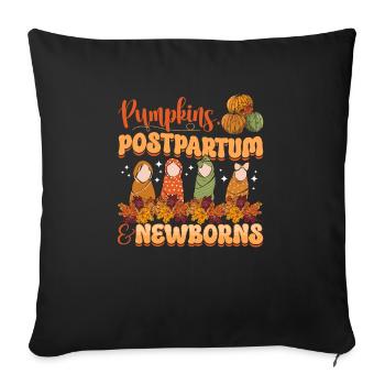 Infirmière Bébé Maternité Infirmière - Housse de coussin décorative 45 x 45 cm - noir - Devant