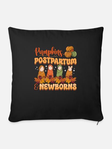 Krankenschwester Baby Entbindungsschwester - Sofakissenbezug 45 x 45 cm - Schwarz