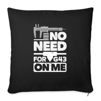 Funny CNC machinist - Sofa pillowcase 17,3'' x 17,3'' (45 x 45 cm) - black - Front