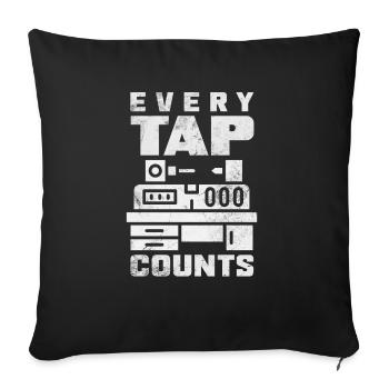 Machiniste CNC drôle - Housse de coussin décorative 45 x 45 cm - noir - Devant