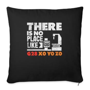 Machiniste CNC drôle - Housse de coussin décorative 45 x 45 cm - noir - Devant