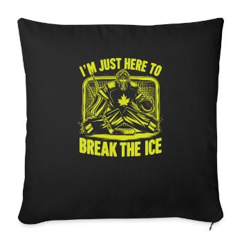 Ice Hockey Goalie Goaltender Keeper Goalkeeper - Sofa pillowcase 17,3'' x 17,3'' (45 x 45 cm) - black - Front