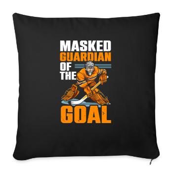 Ice Hockey Goalie Goaltender Keeper Goalkeeper - Sofa pillowcase 17,3'' x 17,3'' (45 x 45 cm) - black - Front