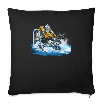 Ice Hockey Goalie Goaltender Keeper Goalkeeper - Sofa pillowcase 17,3'' x 17,3'' (45 x 45 cm) - black - Front