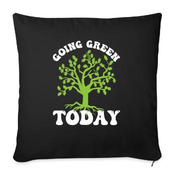 Going Green Today St. Patrick's Day - Sofa pillowcase 17,3'' x 17,3'' (45 x 45 cm) - black - Front