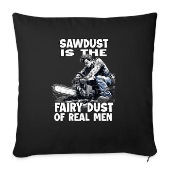 T-shirt amusant de bûcheron pour les forestiers - Housse de coussin décorative 45 x 45 cm - noir - Devant