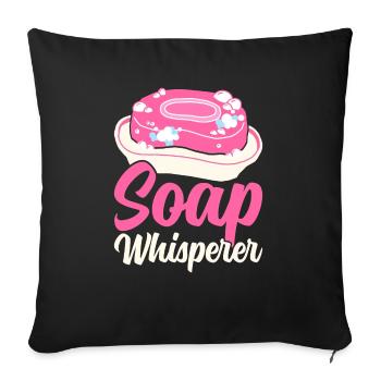 Soap Bath Soap Natural Soap - Sofa pillowcase 17,3'' x 17,3'' (45 x 45 cm) - black - Front
