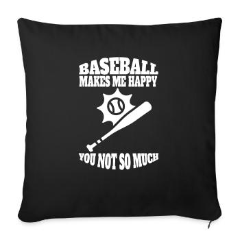 Baseball Baseball Team Baseball Player Baseball Player - Sofa pillowcase 17,3'' x 17,3'' (45 x 45 cm) - black - Front