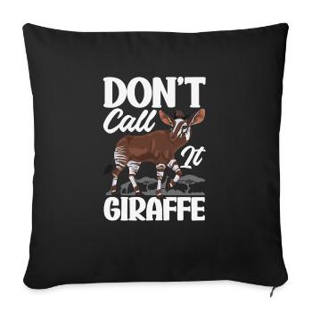 Funny zookeeper okapi lover - Sofa pillowcase 17,3'' x 17,3'' (45 x 45 cm) - black - Front