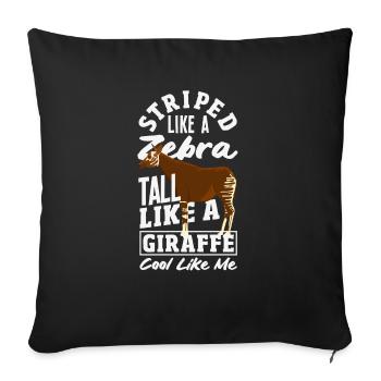 Funny zookeeper okapi lover - Sofa pillowcase 17,3'' x 17,3'' (45 x 45 cm) - black - Front