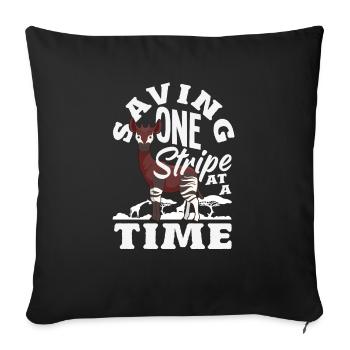 Funny zookeeper okapi lover - Sofa pillowcase 17,3'' x 17,3'' (45 x 45 cm) - black - Front