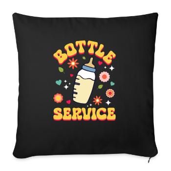 Nurse baby maternity nurse - Sofa pillowcase 17,3'' x 17,3'' (45 x 45 cm) - black - Front