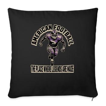 Touchdown Unsere American Football Kollektion - Sofakissenbezug 45 x 45 cm - Schwarz - Vorne