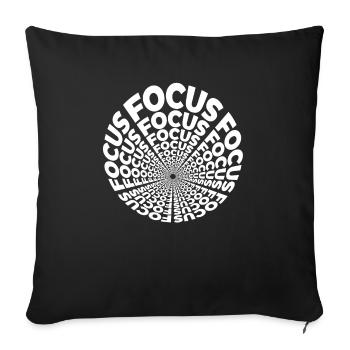 Illusion d’optique de mise au point - Visuel fascinant - Housse de coussin décorative 45 x 45 cm - noir - Devant