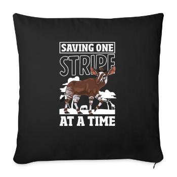 Funny zookeeper okapi lover - Sofa pillowcase 17,3'' x 17,3'' (45 x 45 cm) - black - Front