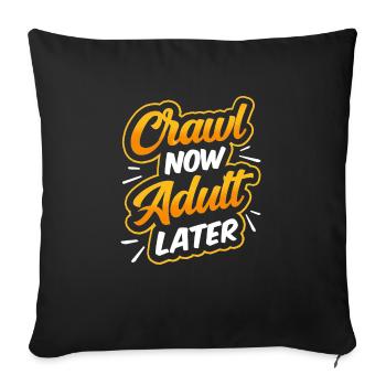 Crawled Pub Crawl Alcohol Drinking - Sofa pillowcase 17,3'' x 17,3'' (45 x 45 cm) - black - Front